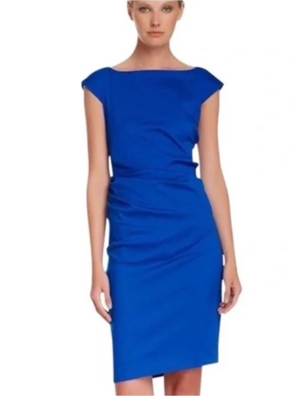 Diane Von Furstenberg Gabi Blue Midi Sheath Dress